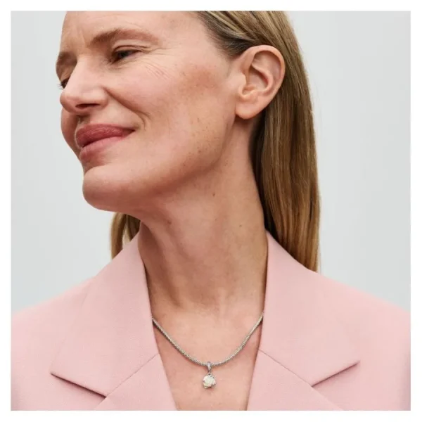 Anhänger*Pandora 793200C01 Charm-Anhänger Weiße Blühende Rose Zirkonia Silber
