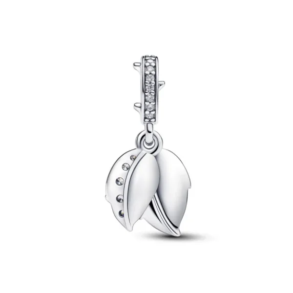 Anhänger*Pandora 793200C01 Charm-Anhänger Weiße Blühende Rose Zirkonia Silber