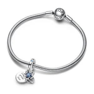 Anhänger*Pandora 792293C01 Doppelter Charm-Anhänger Damen Blühende Blume Sterling-Silber