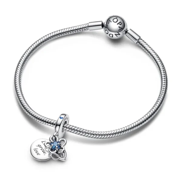 Anhänger*Pandora 792293C01 Doppelter Charm-Anhänger Damen Blühende Blume Sterling-Silber
