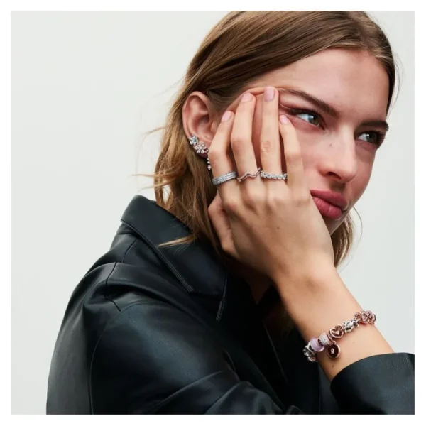 Ringe*Pandora 193103C01 Ewigkeits-Ring Damen Herzreihe Zirkonia Sterling-Silber