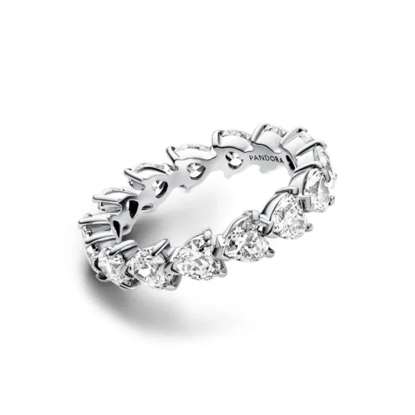 Ringe*Pandora 193103C01 Ewigkeits-Ring Damen Herzreihe Zirkonia Sterling-Silber