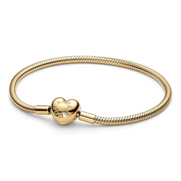 Armbänder & Armreife*Pandora 563050C00 Gliederarmband Damen Herz-Verschluss Vergoldet