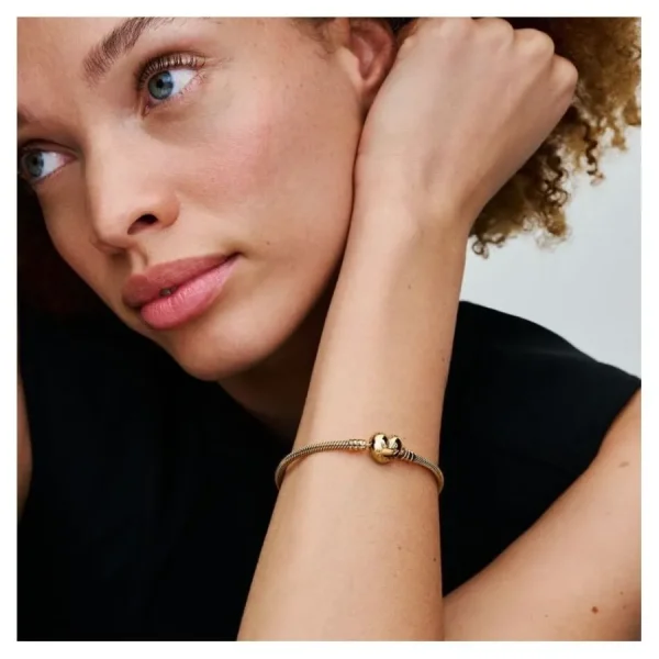 Armbänder & Armreife*Pandora 563050C00 Gliederarmband Damen Herz-Verschluss Vergoldet