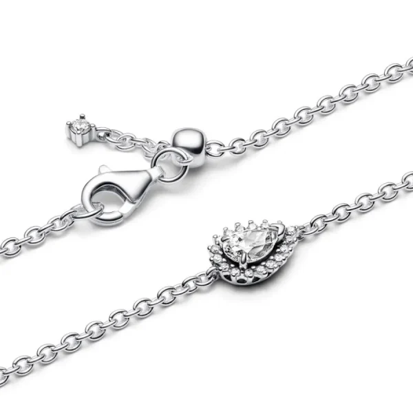 Armbänder & Armreife*Pandora 593001C01 Gliederarmband Funkelndes Birnen-Kranz Zirkonia Silber
