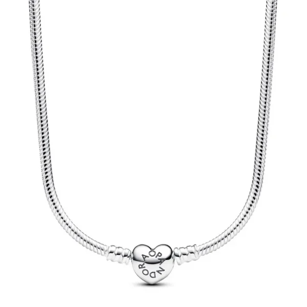 Halsketten*Pandora 393091C00 Gliederhalskette Damen Herzverschluss Moments Silber 45 cm