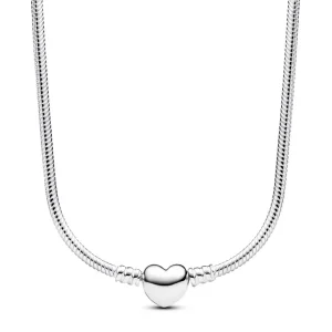 Halsketten*Pandora 393091C00 Gliederhalskette Damen Herzverschluss Moments Silber 45 cm