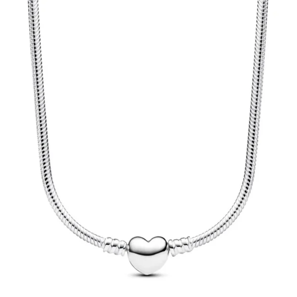 Halsketten*Pandora 393091C00 Gliederhalskette Damen Herzverschluss Moments Silber 45 cm