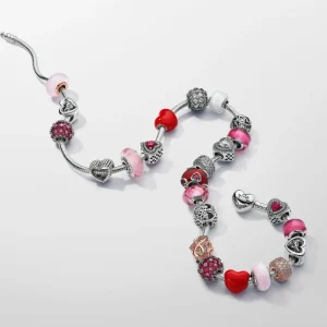 Halsketten*Pandora 393091C00 Gliederhalskette Damen Herzverschluss Moments Silber 45 cm