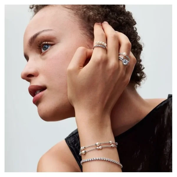 Armbänder & Armreife*Pandora 593172C01 Kettenarmband Damen Süßwasserzuchtperle Silber