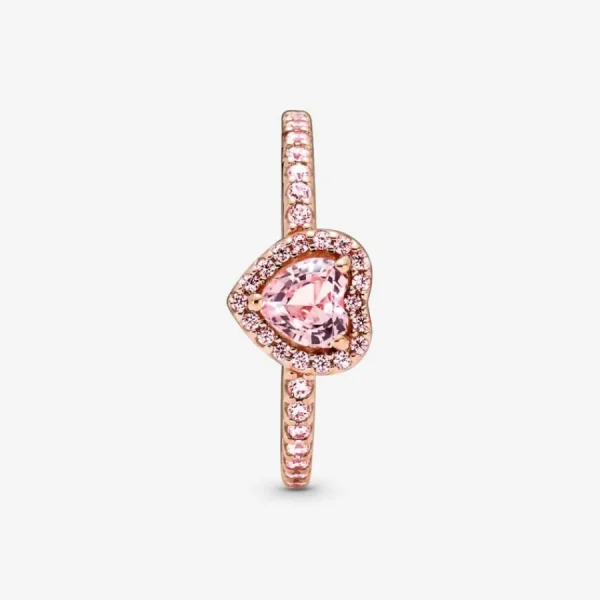 Ringe*Pandora 188421C04 Ring Damen Funkelndes Erhabenes Herz 14k Rosé Vergoldet