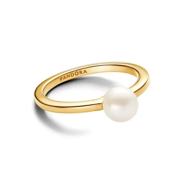 Ringe*Pandora 163157C01 Ring Damen Süßwasserzuchtperle Weiß Vergoldet