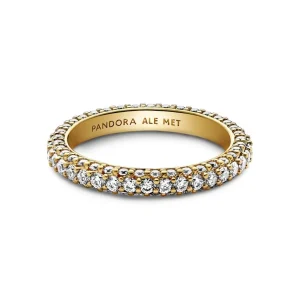 Ringe*Pandora 162627C01 Ring Damen Timeless Einreihiger Pavé Zirkonia Vergoldet