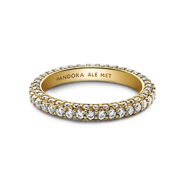 Ringe*Pandora 162627C01 Ring Damen Timeless Einreihiger Pavé Zirkonia Vergoldet