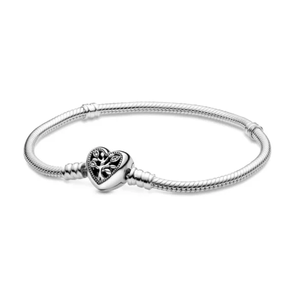 Armbänder & Armreife*Pandora 598827C01 Schlangen-Gliederarmband mit Herz-Verschluss