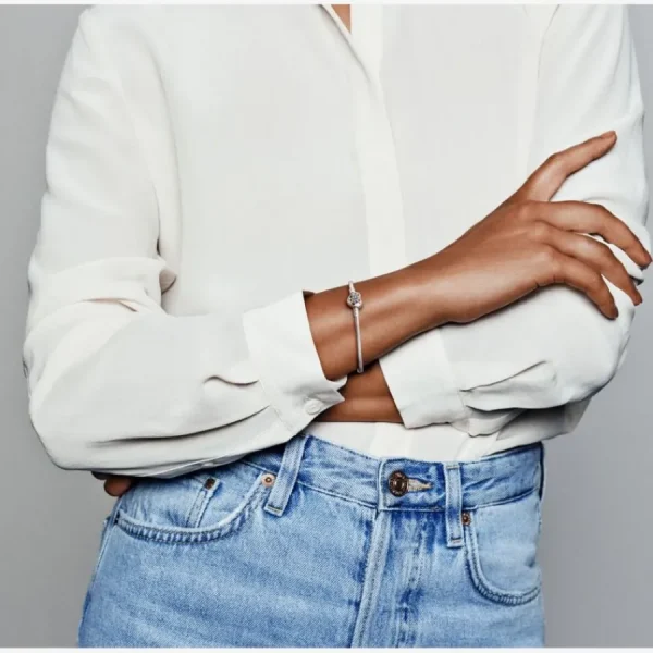 Armbänder & Armreife*Pandora 598827C01 Schlangen-Gliederarmband mit Herz-Verschluss