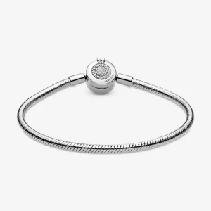 Armbänder & Armreife*Pandora 599046C01 Schlangen-Gliederarmband Funkelndes Crown O