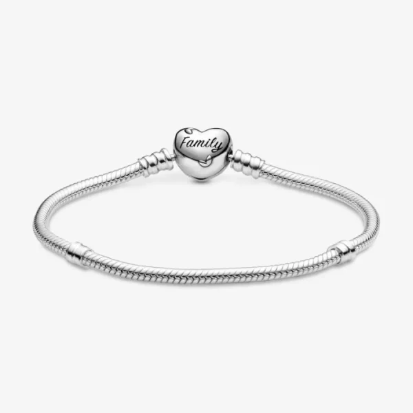 Armbänder & Armreife*Pandora 598827C01 Schlangen-Gliederarmband mit Herz-Verschluss