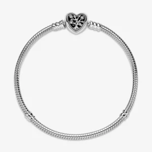 Armbänder & Armreife*Pandora 598827C01 Schlangen-Gliederarmband mit Herz-Verschluss