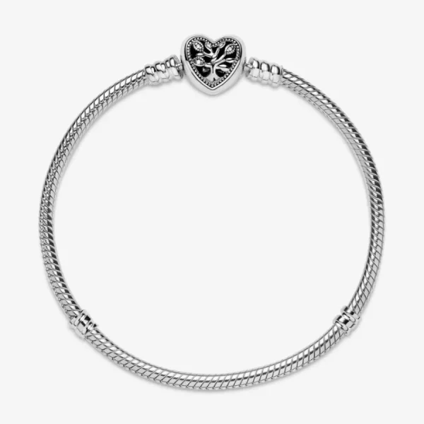 Armbänder & Armreife*Pandora 598827C01 Schlangen-Gliederarmband mit Herz-Verschluss