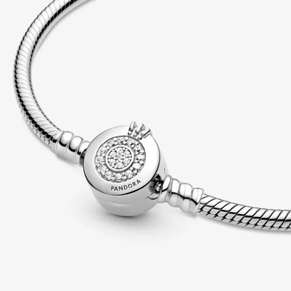 Armbänder & Armreife*Pandora 599046C01 Schlangen-Gliederarmband Funkelndes Crown O