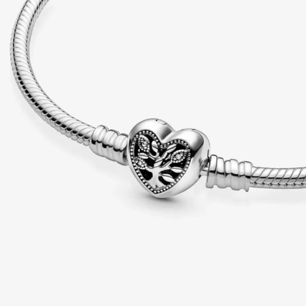 Armbänder & Armreife*Pandora 598827C01 Schlangen-Gliederarmband mit Herz-Verschluss