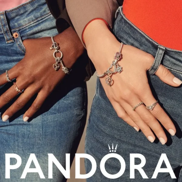 Armbänder & Armreife*Pandora 582257C00 Schlangen-Gliederarmband Moments Herzverschluss 14k Roségold