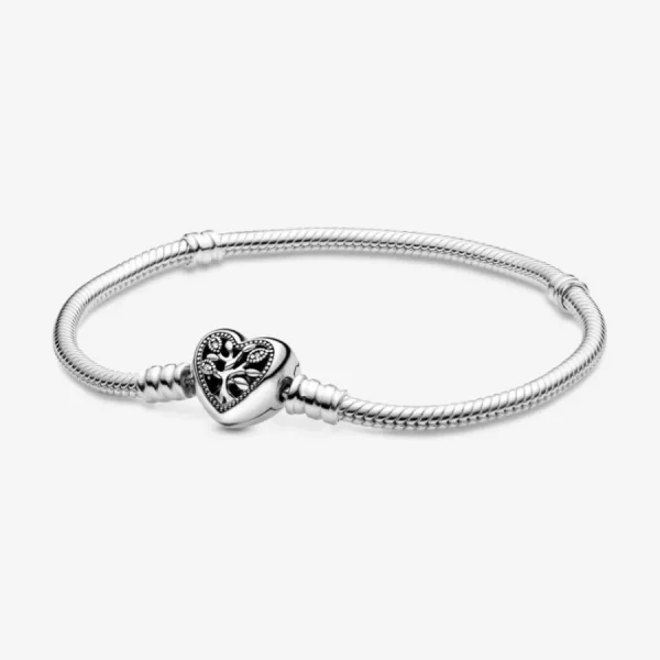 Armbänder & Armreife*Pandora 598827C01 Schlangen-Gliederarmband mit Herz-Verschluss
