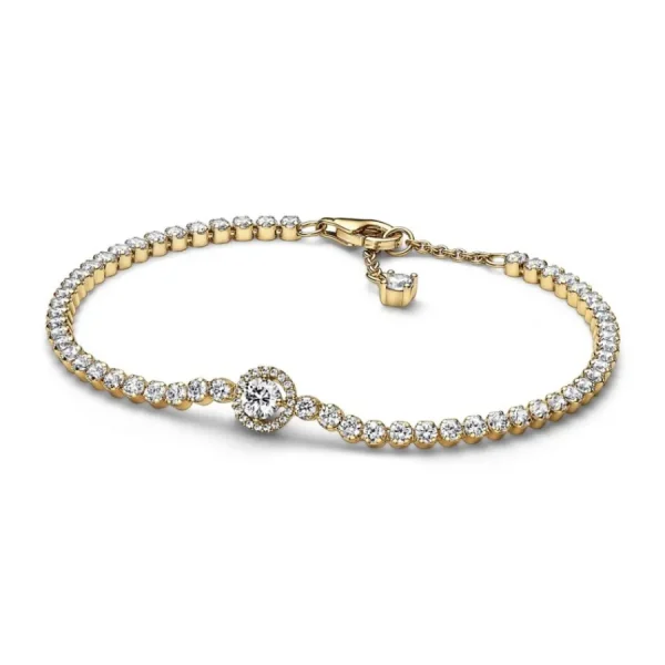 Armbänder & Armreife*Pandora 569416C01 Tennisarmband Damen Funkelnder Kranz Zirkonia 14k Vergoldet