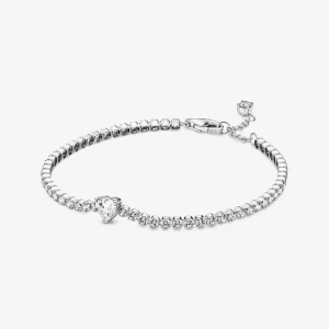 Armbänder & Armreife*Pandora 590041C01 Tennisarmband Damen Funkelndes Herz Zirkonia Silber