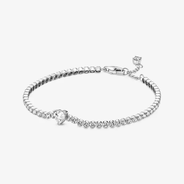 Armbänder & Armreife*Pandora 590041C01 Tennisarmband Damen Funkelndes Herz Zirkonia Silber