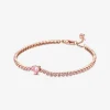 Armbänder & Armreife*Pandora 580041C01 Tennisarmband Damen Funkelndes Herz 14k Rosé Vergoldet