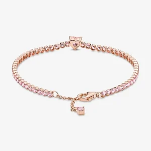 Armbänder & Armreife*Pandora 580041C01 Tennisarmband Damen Funkelndes Herz 14k Rosé Vergoldet