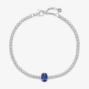 Armbänder & Armreife*Pandora 590039C01 Tennisarmband Damen Funkelnder Pavé Zirkonia Blau Silber