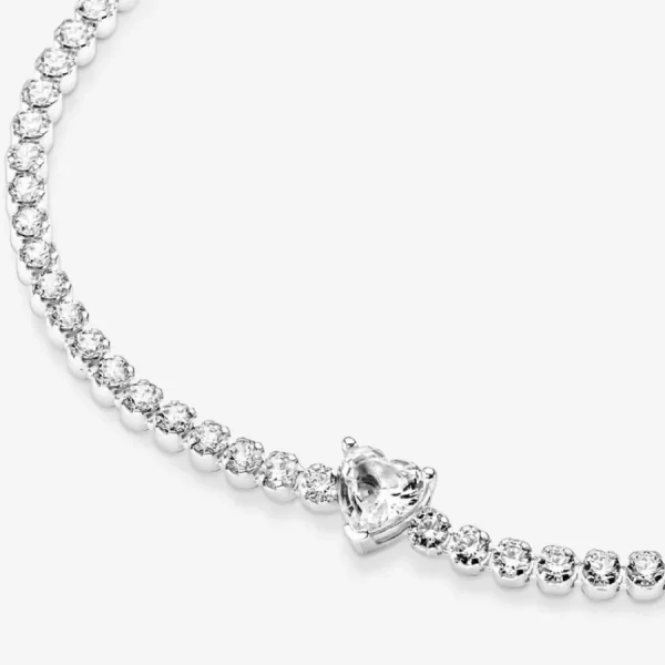 Armbänder & Armreife*Pandora 590041C01 Tennisarmband Damen Funkelndes Herz Zirkonia Silber