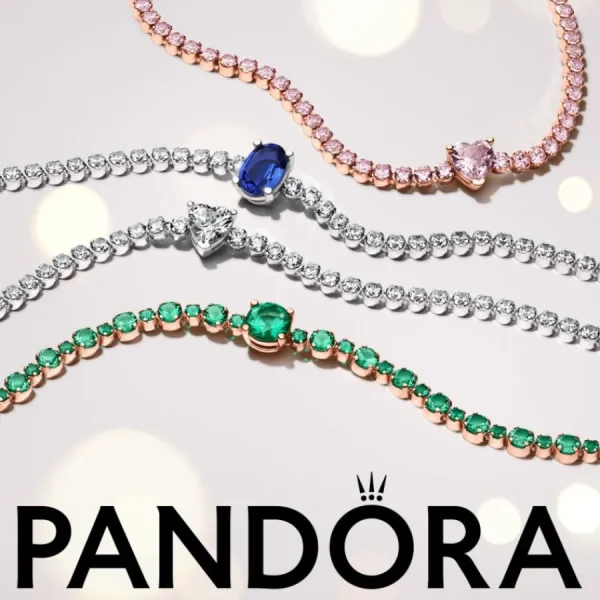 Armbänder & Armreife*Pandora 590041C01 Tennisarmband Damen Funkelndes Herz Zirkonia Silber