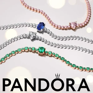 Armbänder & Armreife*Pandora 580041C01 Tennisarmband Damen Funkelndes Herz 14k Rosé Vergoldet