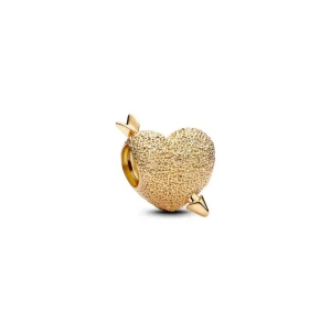 Anhänger*Pandora Charm Damen Amor Herz mit Pfeil Vergoldet 763666C00