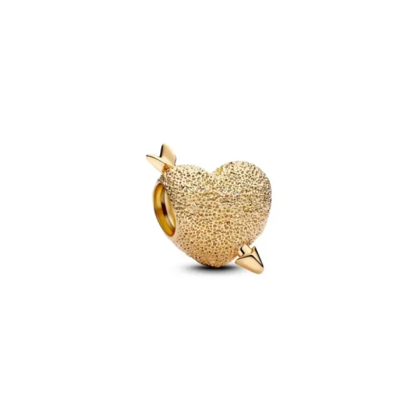 Anhänger*Pandora Charm Damen Amor Herz mit Pfeil Vergoldet 763666C00