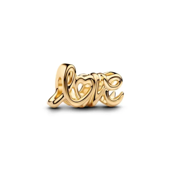 Anhänger*Pandora Charm Damen Handgeschriebene Liebe Vergoldet 763055C00