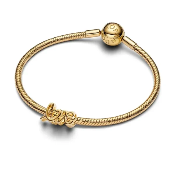 Anhänger*Pandora Charm Damen Handgeschriebene Liebe Vergoldet 763055C00