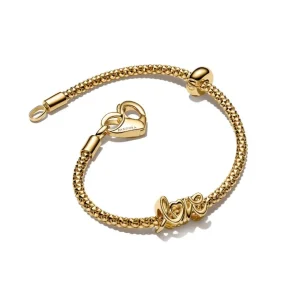 Anhänger*Pandora Charm Damen Handgeschriebene Liebe Vergoldet 763055C00