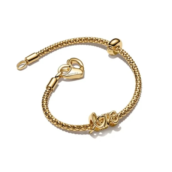 Anhänger*Pandora Charm Damen Handgeschriebene Liebe Vergoldet 763055C00