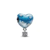 Anhänger*Pandora Charm Damen Heißluftballon Herz Blau Zirkonia Silber 793595C01