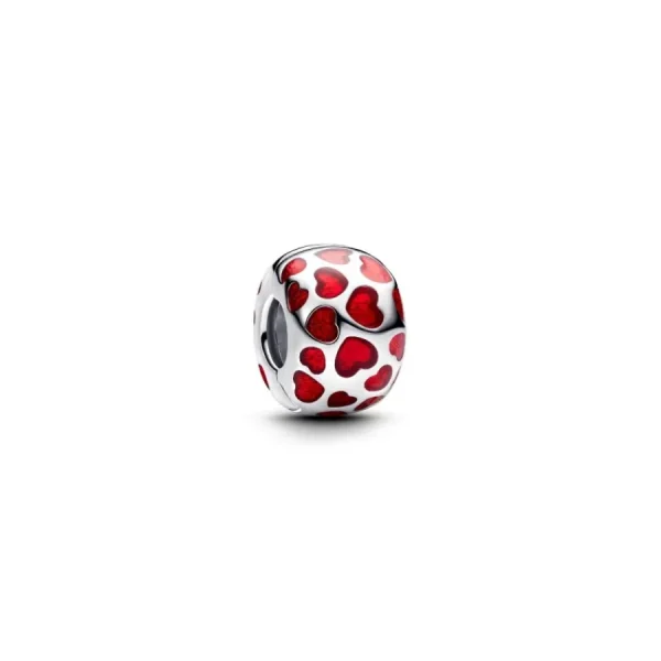 Anhänger*Pandora Charm Damen Herzen Runder Clip Silber 793679C01