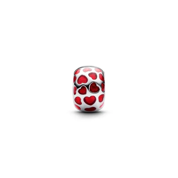 Anhänger*Pandora Charm Damen Herzen Runder Clip Silber 793679C01