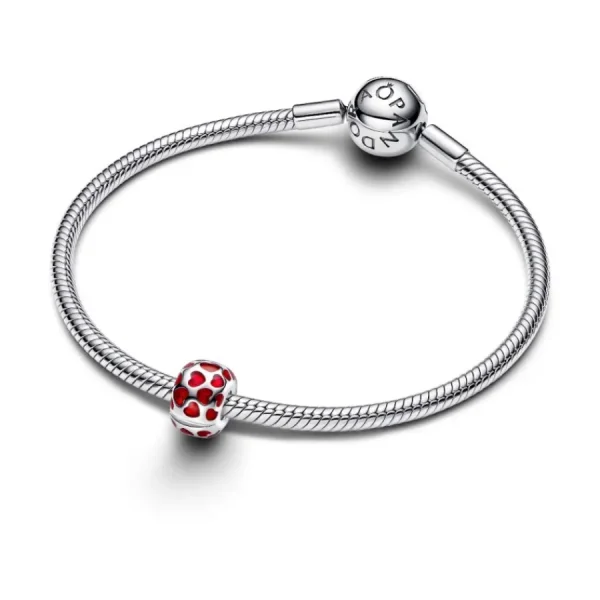 Anhänger*Pandora Charm Damen Herzen Runder Clip Silber 793679C01
