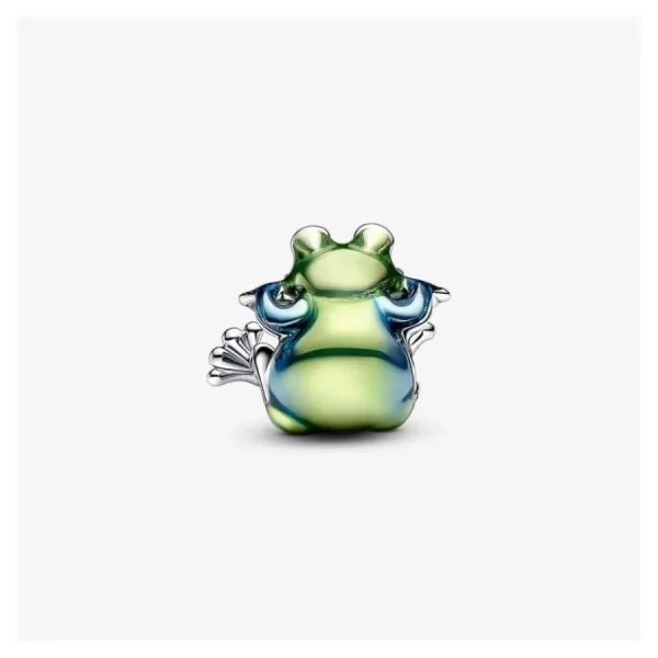 Anhänger*Pandora Charm Damen Kletternder Frosch Emaille Grün Silber 793342C01
