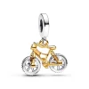 Anhänger*Pandora Charm-Anhänger Bewegliches Fahrrad Silber Vergoldet 763354C01
