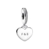 Anhänger*Pandora Charm-Anhänger Damen Gravierbar Herz Sterling-Silber 798761C01